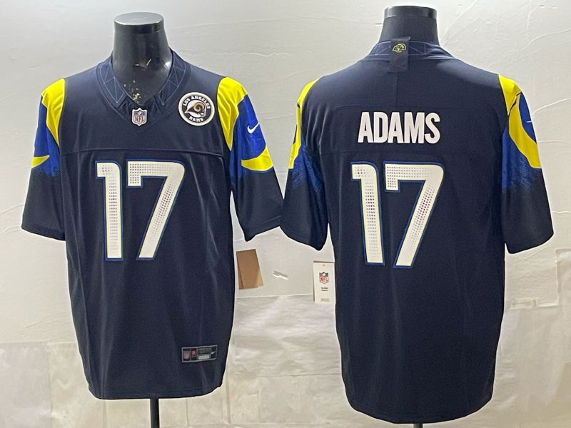 Men 2025 Los Angeles Rams #17 Adams Black 5th generation Throwback Nike Limited NFL Jersey 02->los angeles rams->NFL Jersey